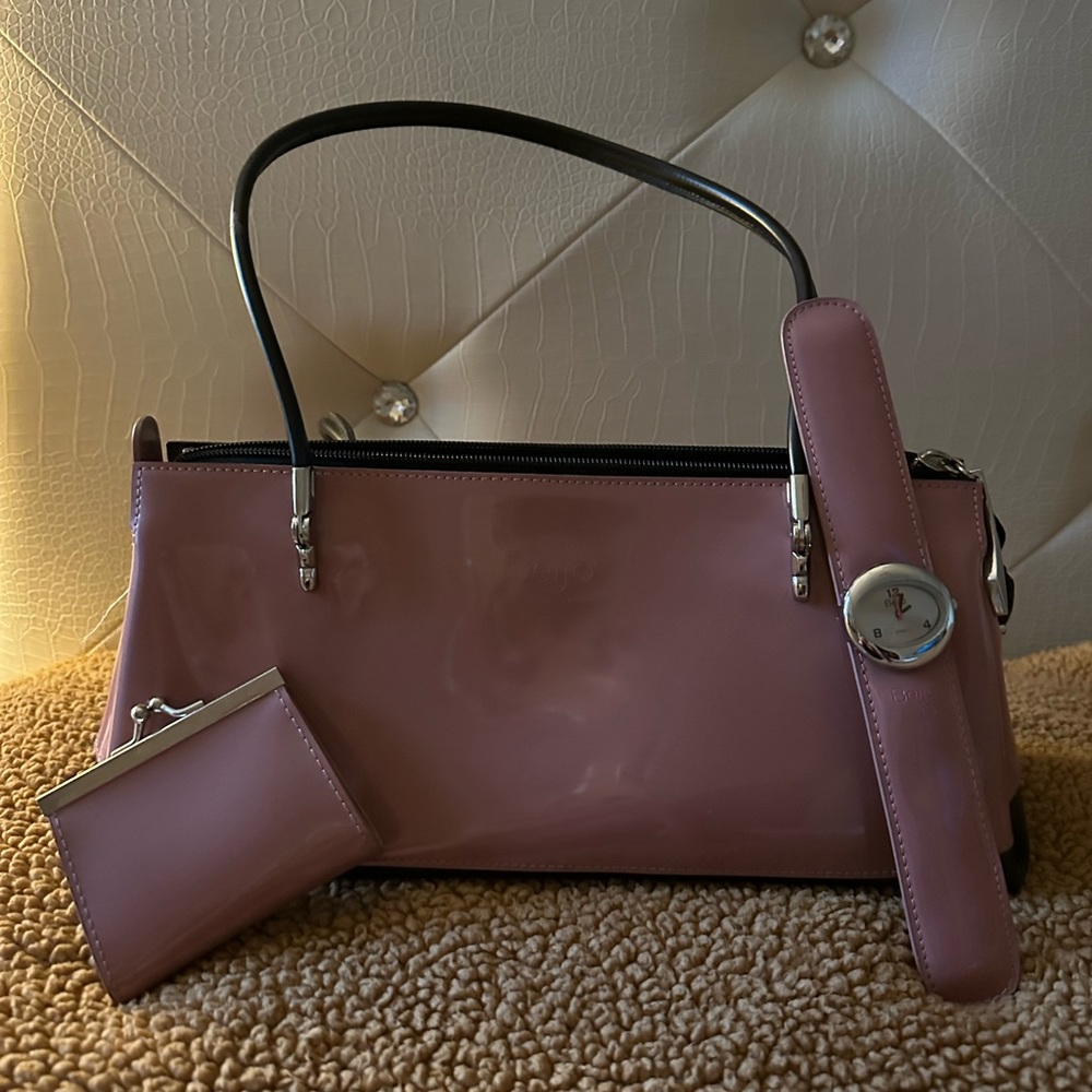 Authentic Beijo Handbag, coin purse & slap watch set! 👜🛍️